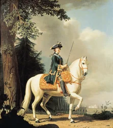 ロシアのエカチェリーナ2世大帝の騎馬肖像（1729-96）